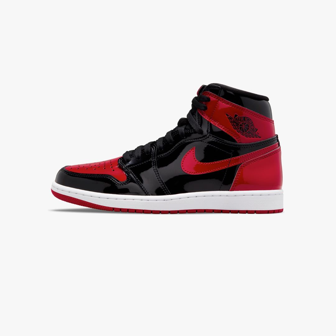 Multiple Sizes Jordan 1 Retro High OG Patent Bred Men s Fashion