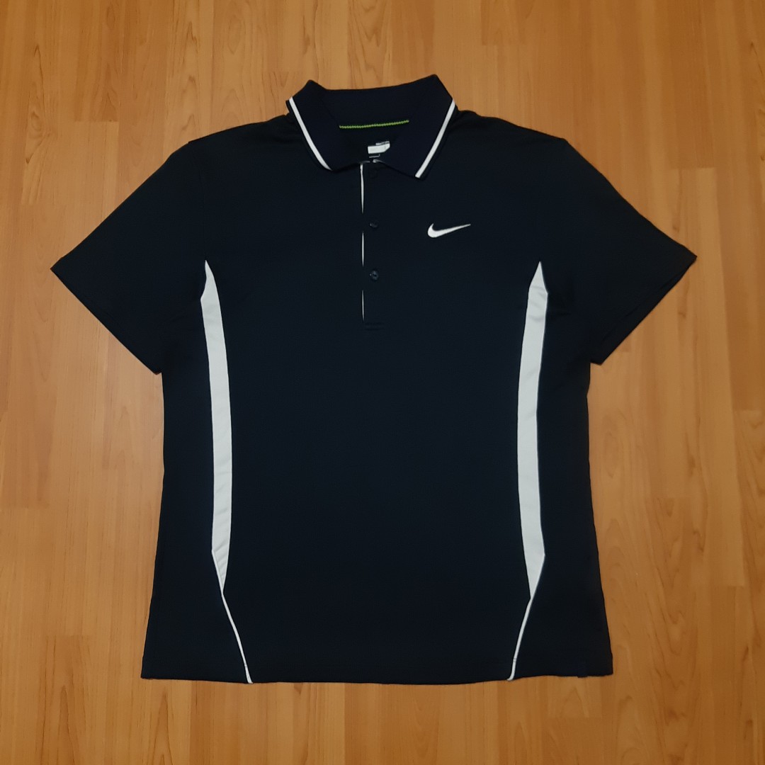 Nike Polo Shirt Drifit size L, Fesyen 