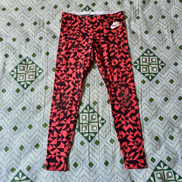 Red and black nike leggings on sale