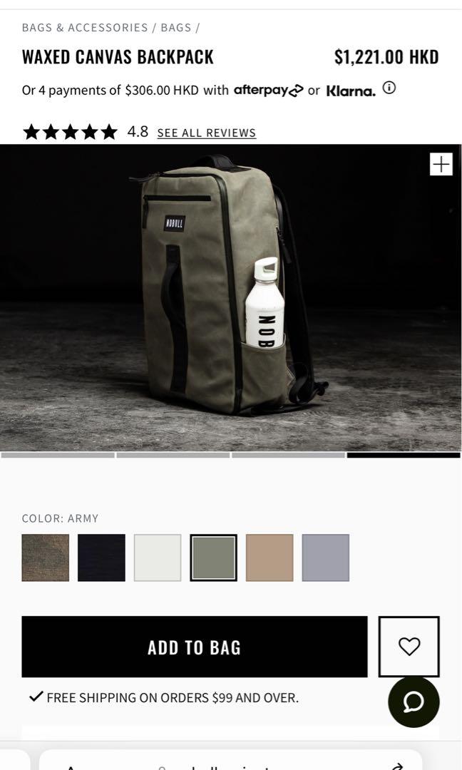 Nobull waxed canvas backpack deals