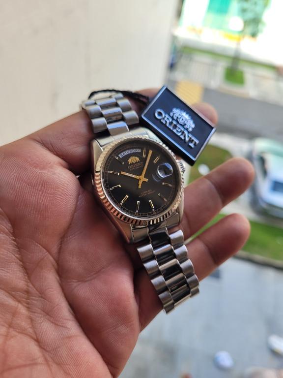 Orient President Day Date Black Dial 2EV03001BY Full Set Serviced