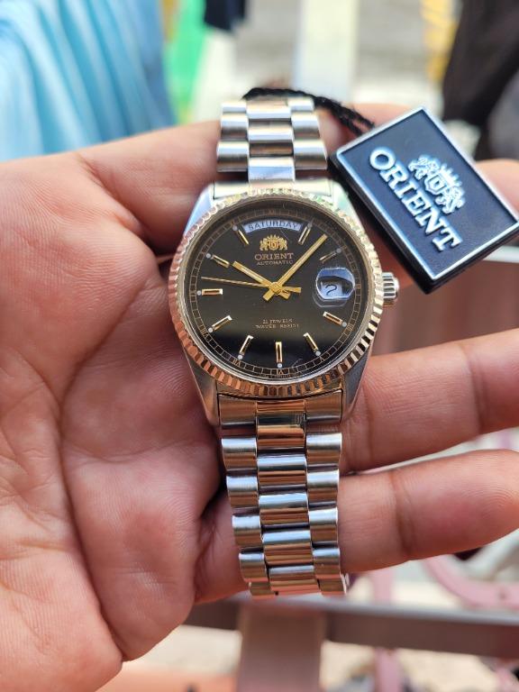 Orient President Day Date Black Dial 2EV03001BY Full Set Serviced