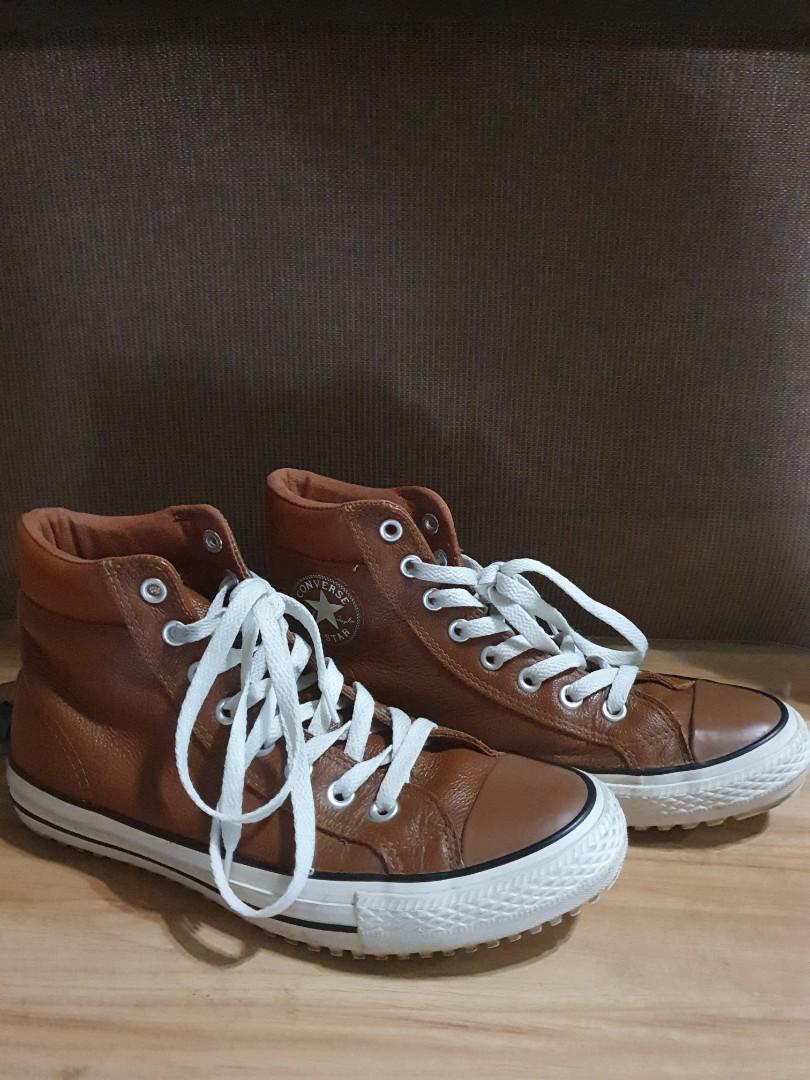 Original CONVERSE leather semi high cut Men s Fashion Footwear