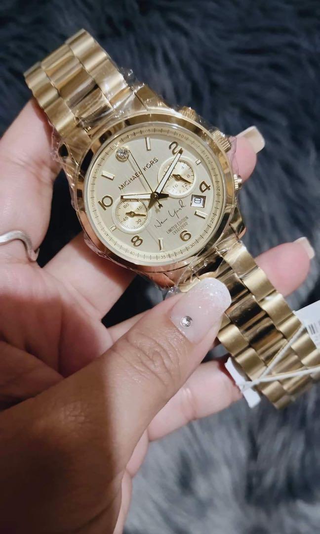 MK COUPLE ALL GOLD BLACK DIAL FOR MEN & WOMEN WATCH | Shopee Philippines-sonthuy.vn