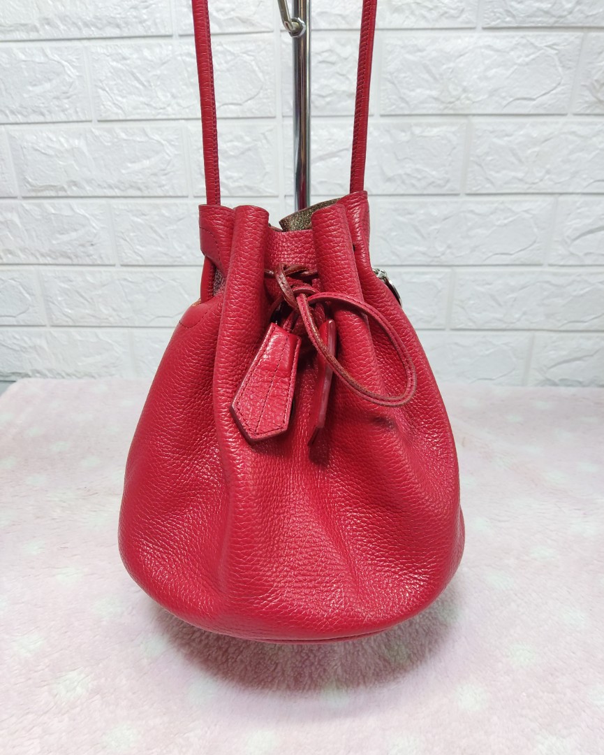 Original Rabeanco Genuine leather Sling bucket sling bag, Women's Fashion, Bags & Wallets, Cross