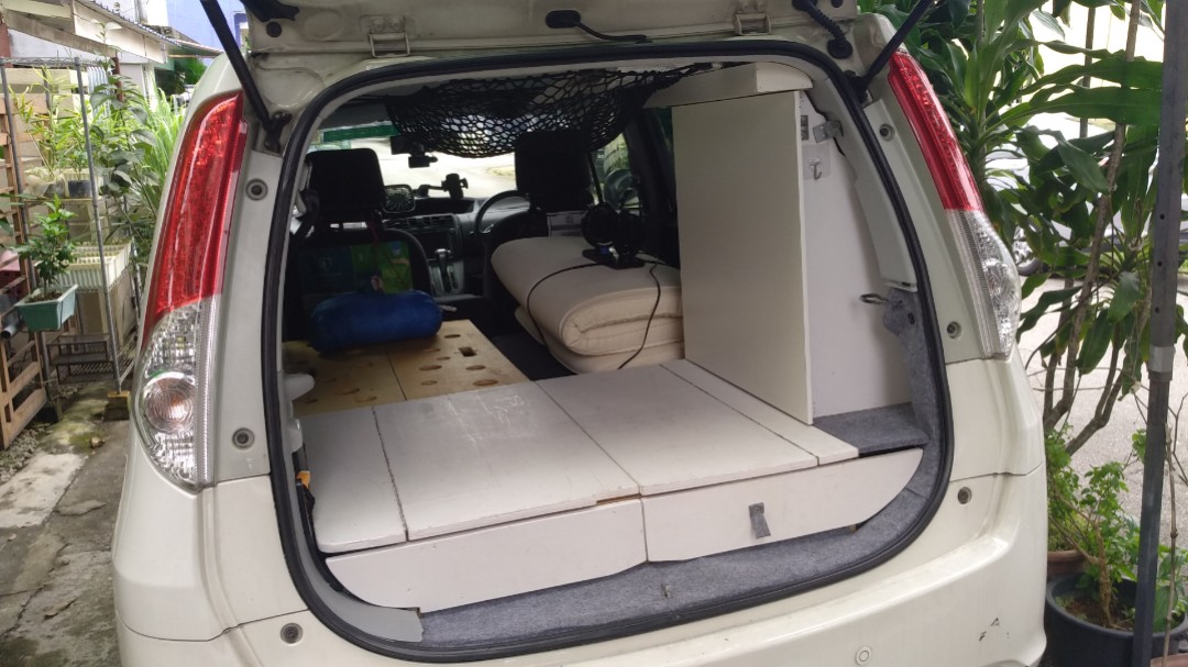 Perodua Alza Camper Diy Home Made For Car Camping And Or Storage Purposes Auto Accessories On Carousell