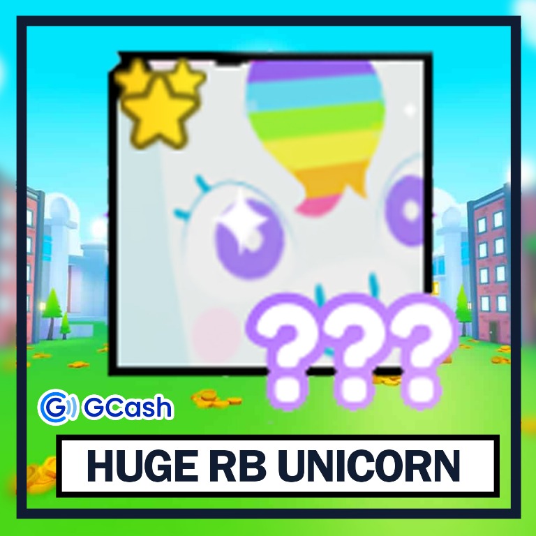 Pet Simulator X Huge Rainbow Unicorn, Video Gaming, Gaming Accessories