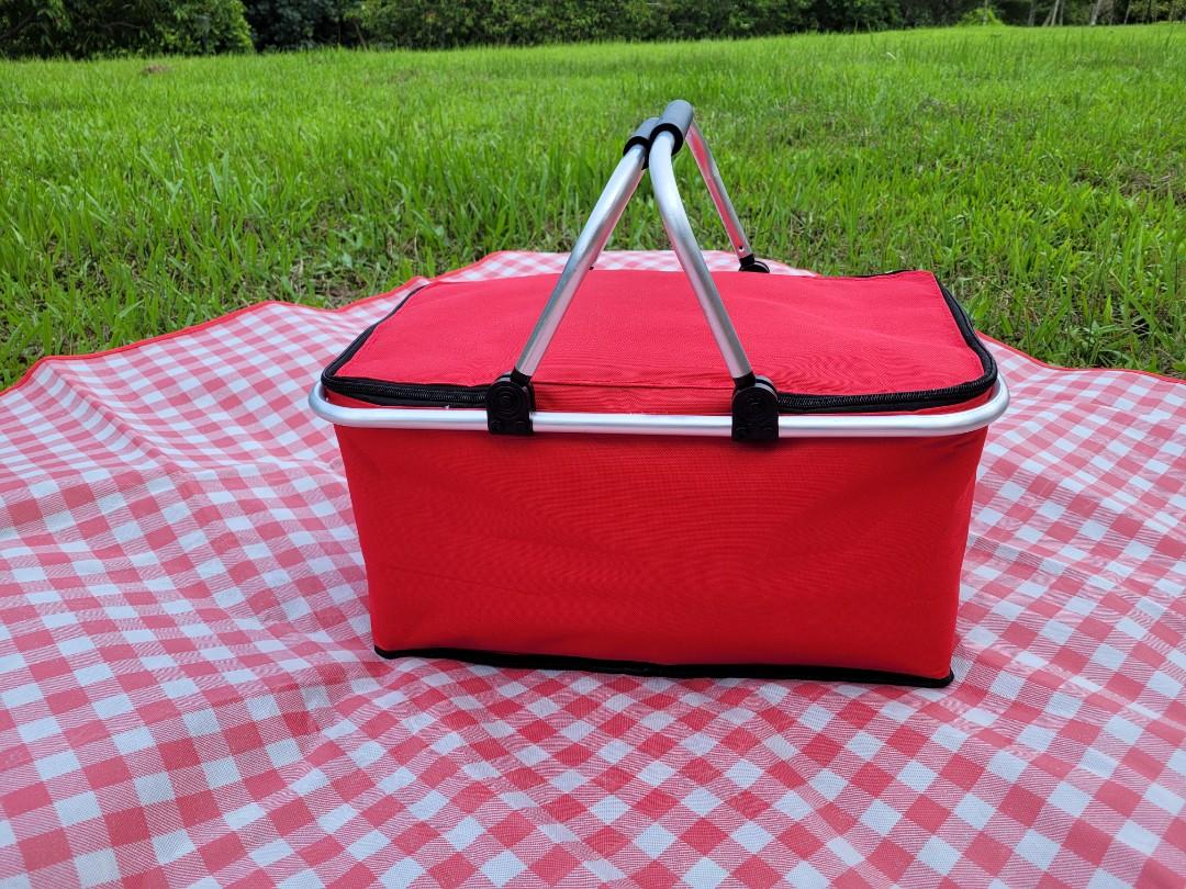 picnic mat and basket