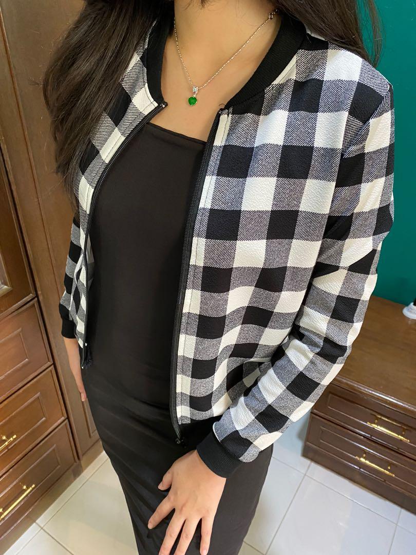 plaid sweater jackets