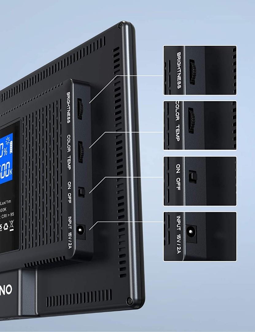 RALENO 192 LED Video Soft Light Panel, Studio Photography, Live