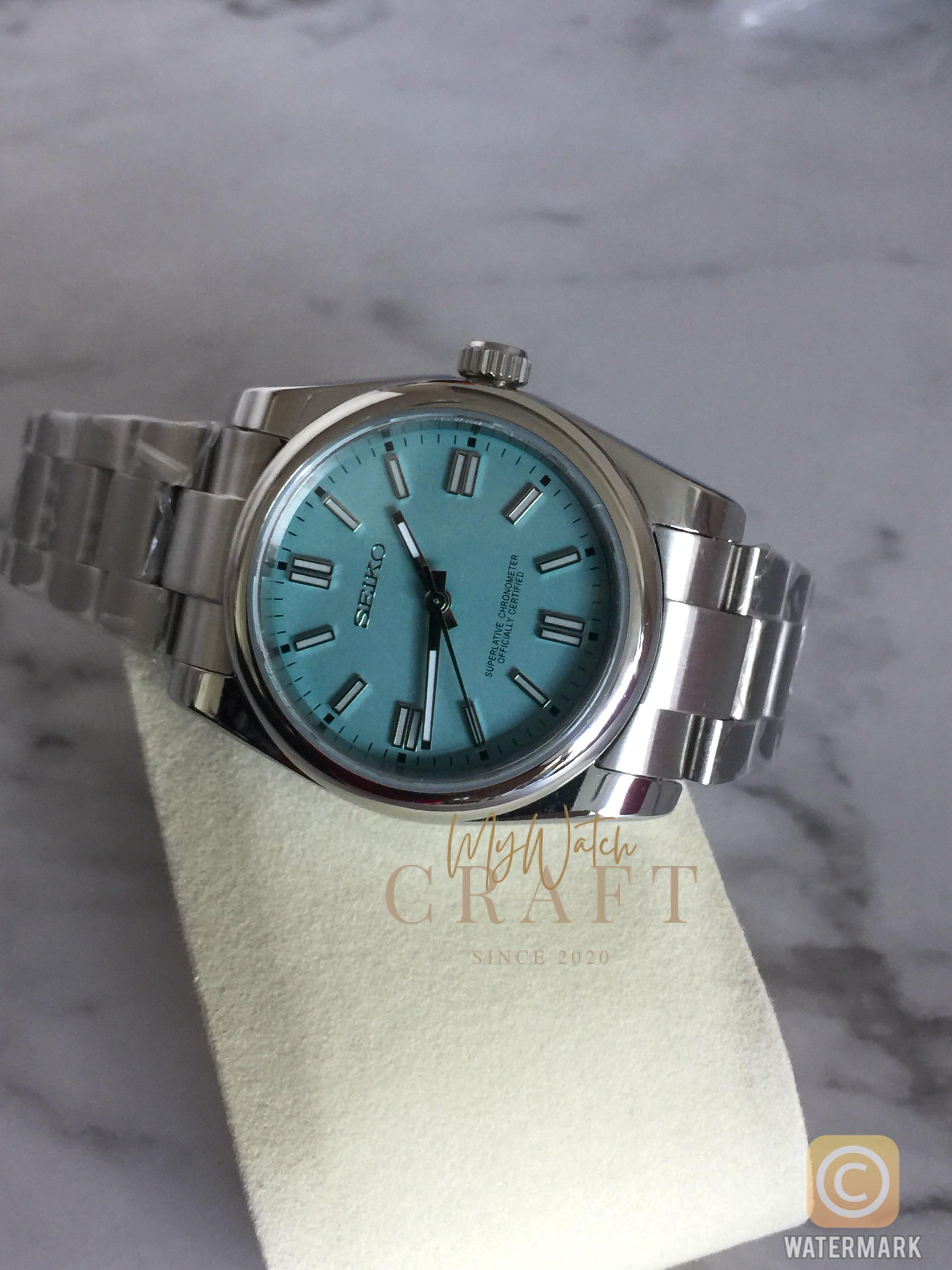 Ready Stock] Seiko Mod Tiffany Blue V2, Luxury, Watches on Carousell