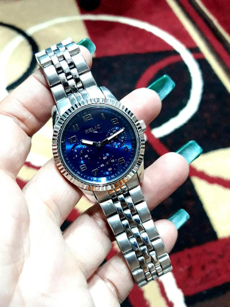 Relic blue face clearance watch