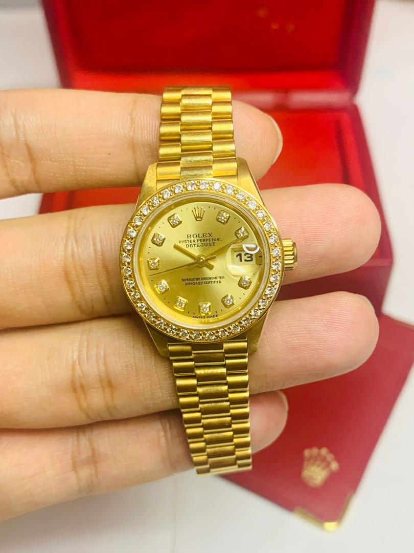 ROLEX Datejust 69178 Diamond Dial 26mm Automatic Watch Women s
