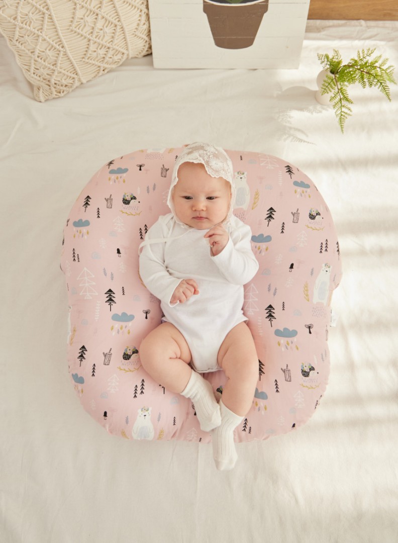 ROTOTO bebe Baby Lounger Pillow Newborn Nest with Removable Cover for Infant