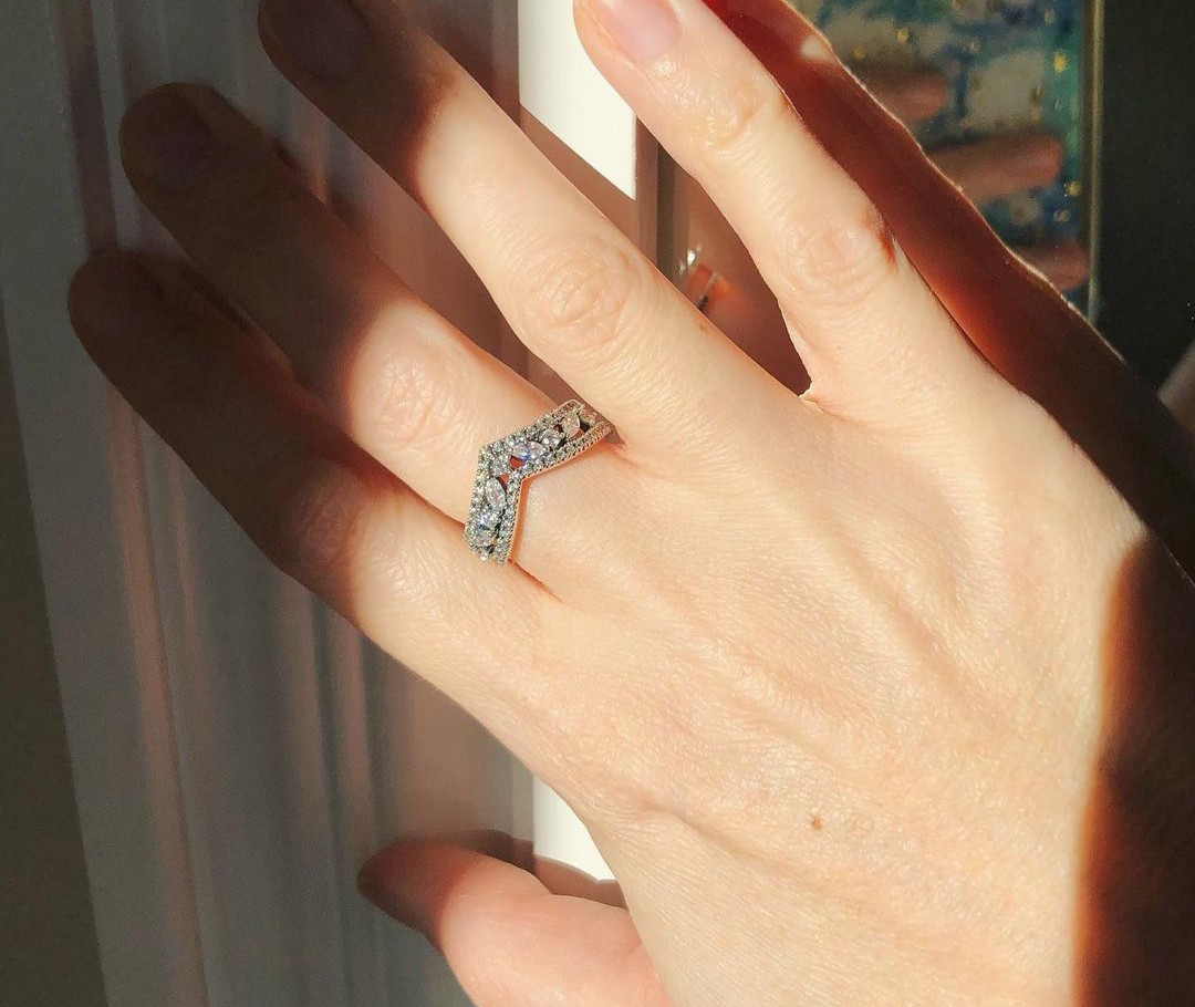 Pandora double wishbone hotsell ring