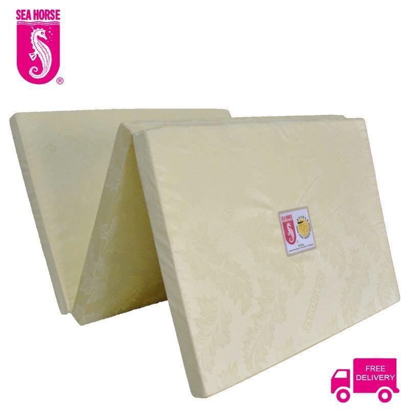 SEA HORSE Single Size Foldable Hard Healthy Mattress 3 fold