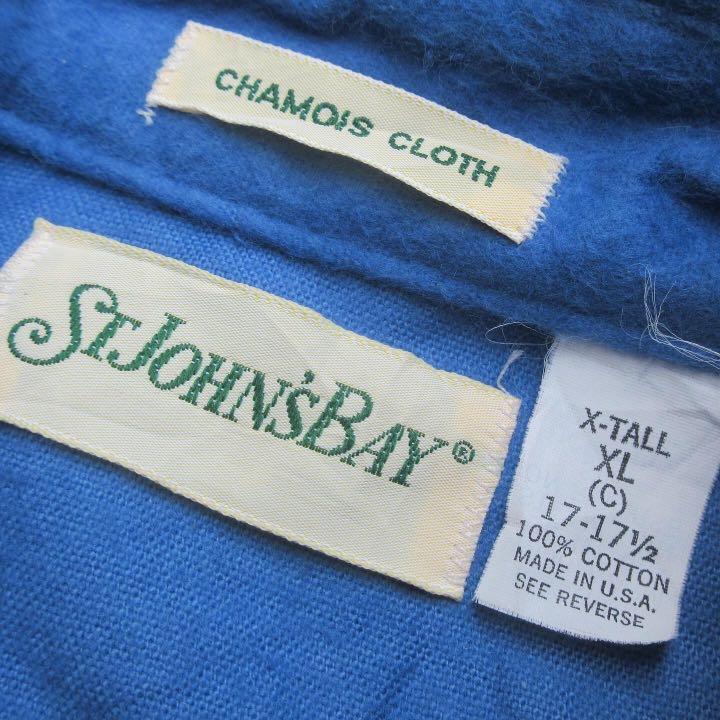 Shirt Chamois Cloth St John Bay Made In USA Size Xl - Tall Using Velvet  Suede