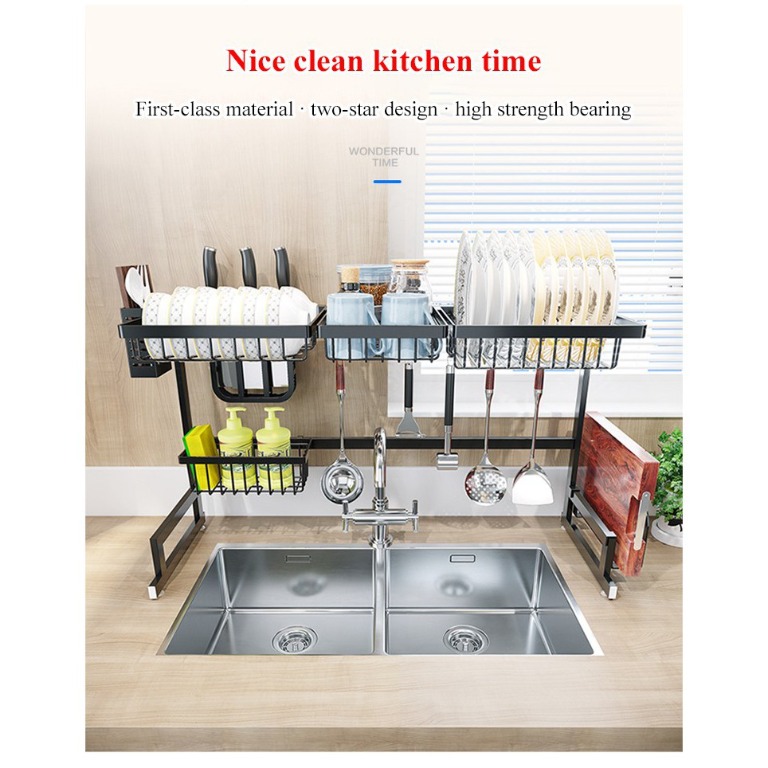 Stainless Steel Gutters Shelving 2 Layer Storage | Shelves | Kitchen ...