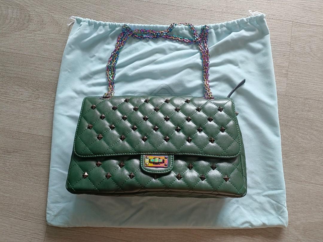 Studded rainbow chain bag Women s Fashion Bags Wallets