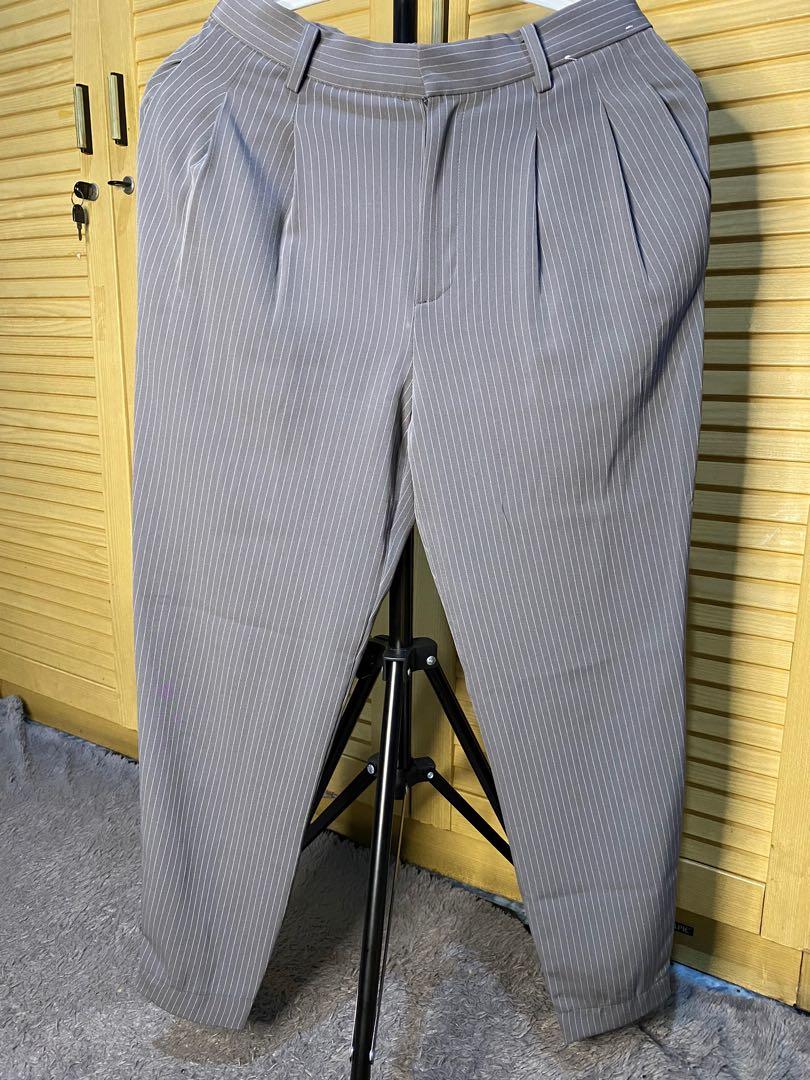 Uniqlo stripe trouser, Fesyen Wanita 