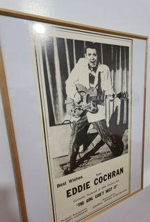 Vintage Eddie Cochran poster decor