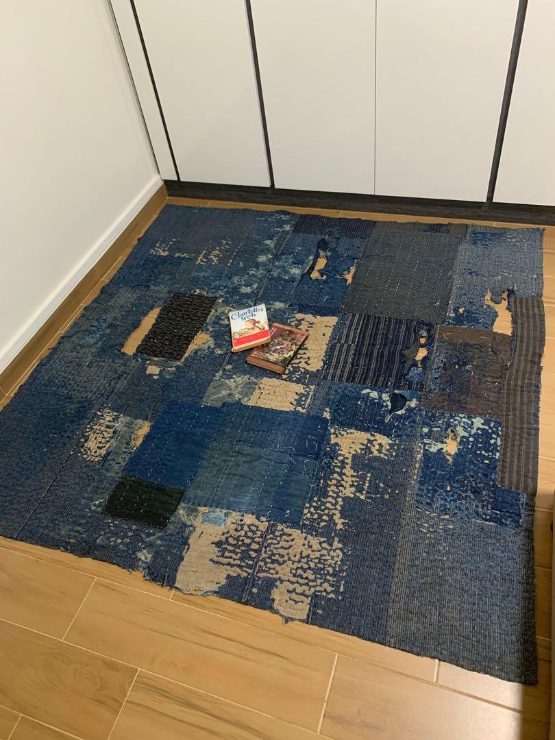 Vintage Japanese boro rug, Furniture & Home Living, Outdoor Furniture