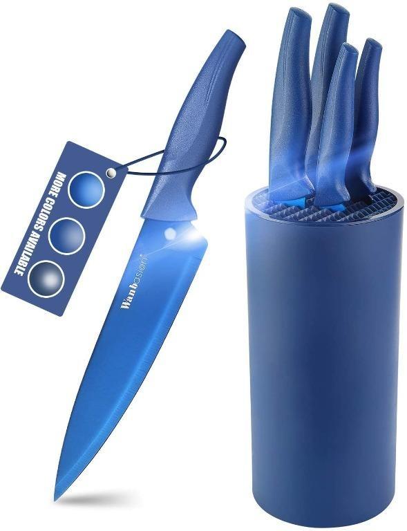 Wanbasion Blue Professional Stainless Steel Kitchen Knife Set - 6