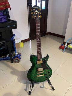 Washburn WI-64DL green electric guitar