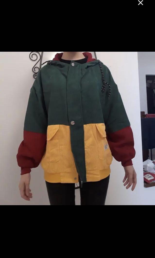 Zaful red green yellow jacket top