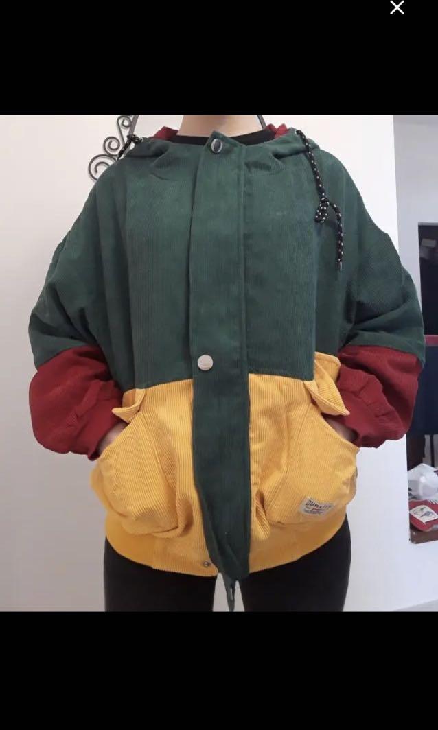 Zaful red shop green yellow jacket
