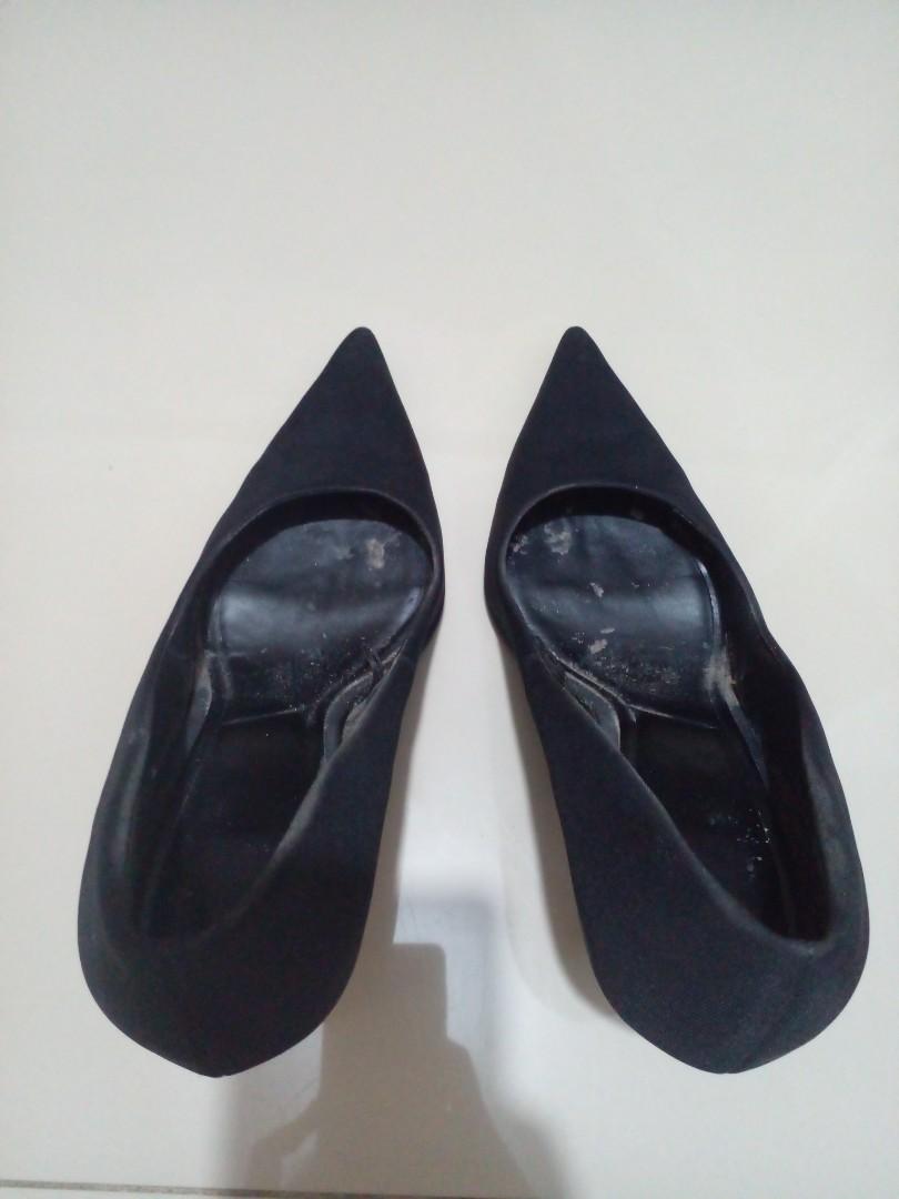ZARA Black sexy heels size 38, Fesyen 