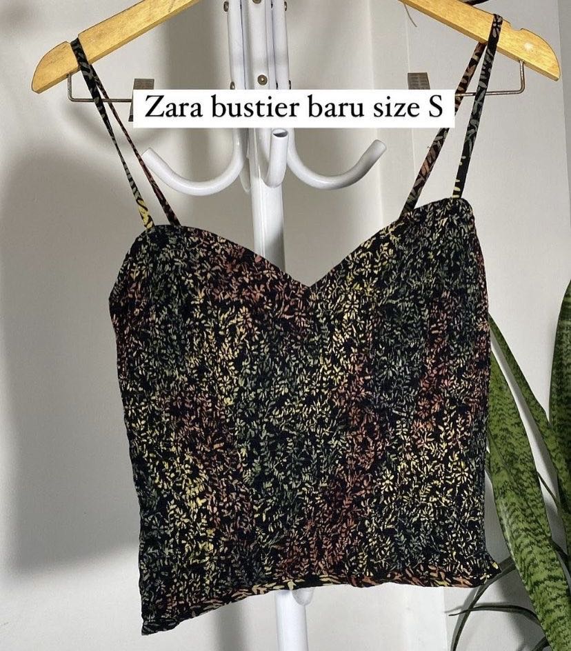 zara sequin bustier top