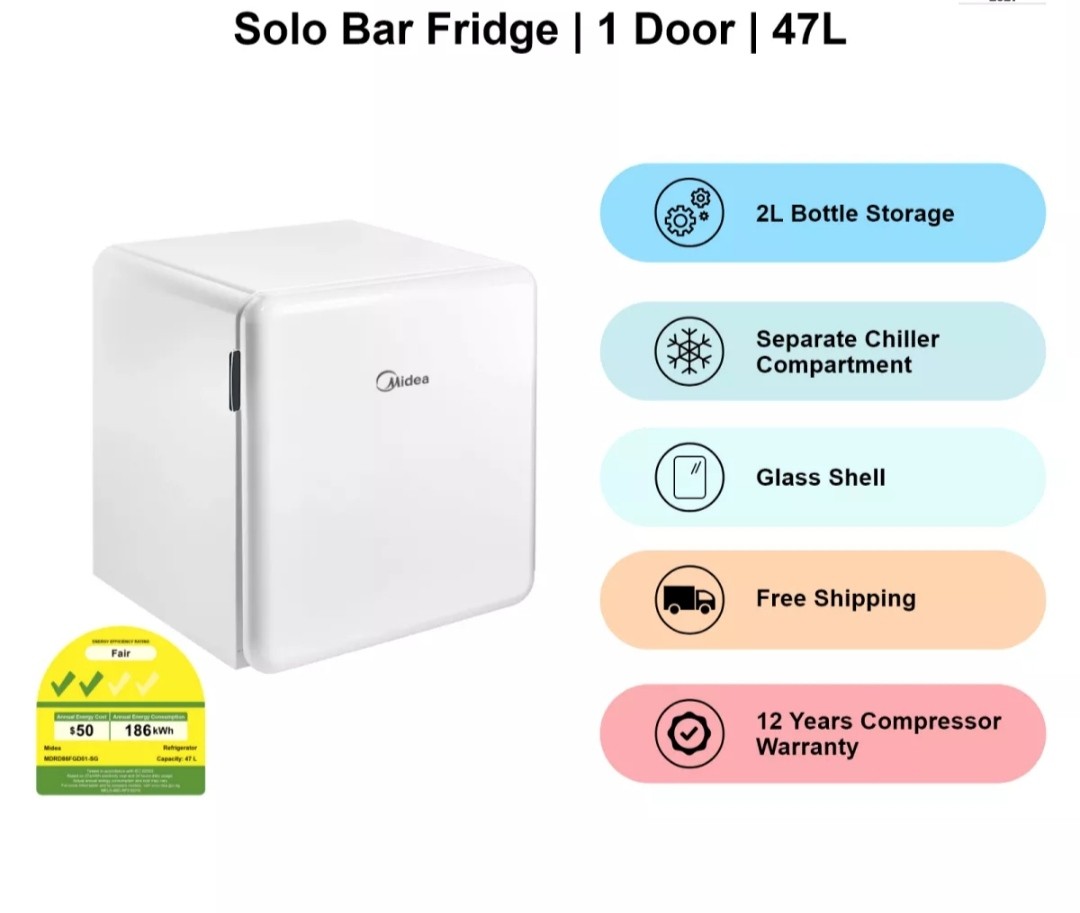 47L Mini Bar Fridge. New Model., TV & Home Appliances, Kitchen