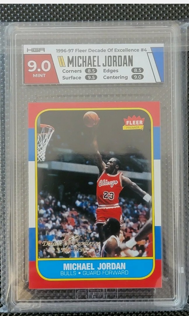 鑑定9分 1986 Fleer Decade Of Excellence #4 Michael Jordan Chicago Bulls