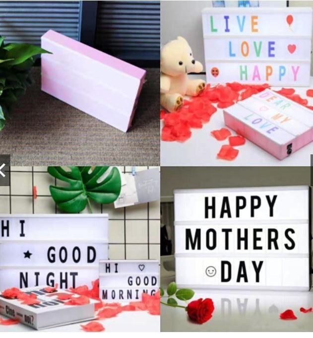 A4A5A6 Lightbox Led Box Alphabet Light Message Box Light Box Letters ...