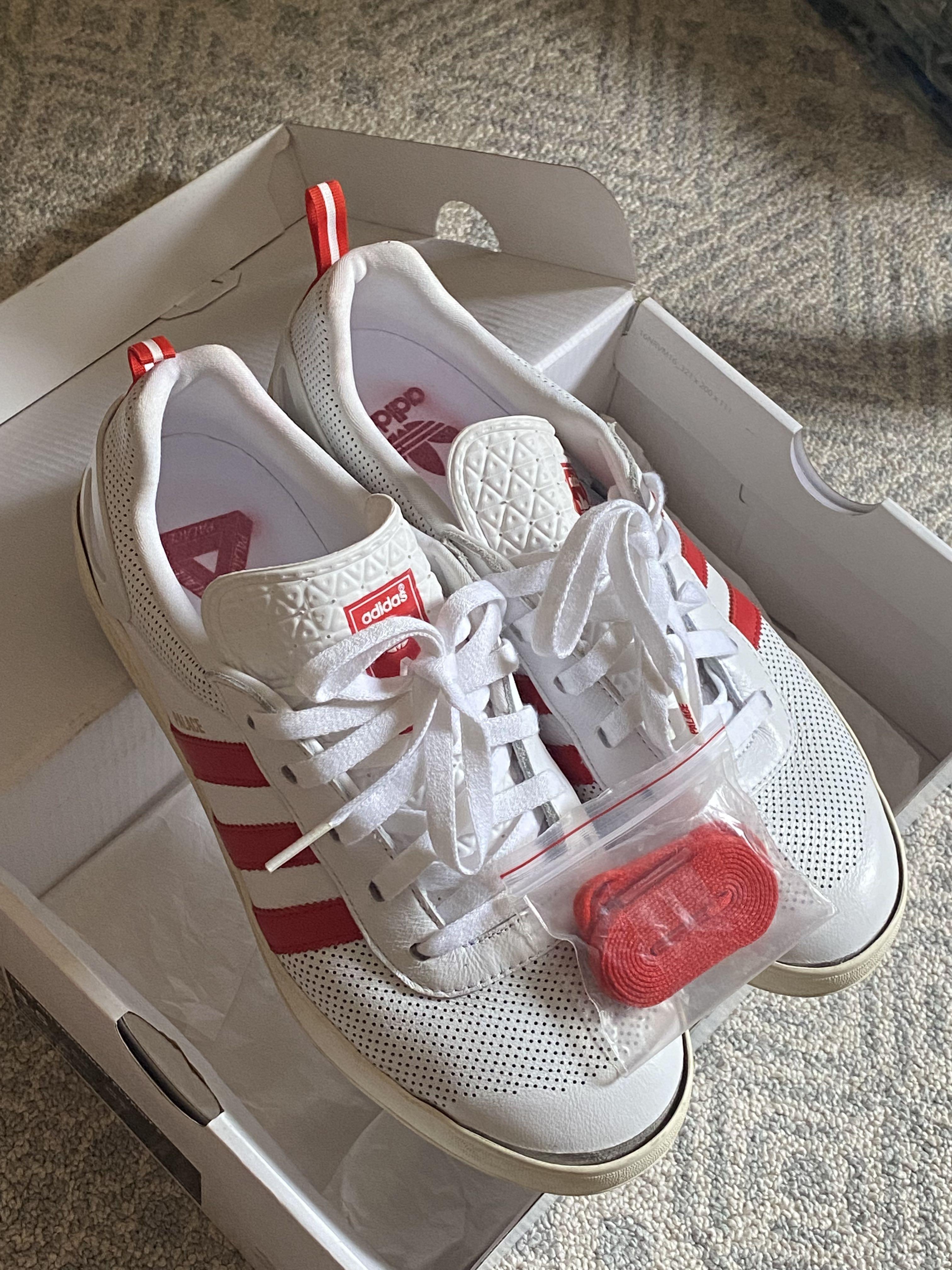 Adidas palace pro white red clearance