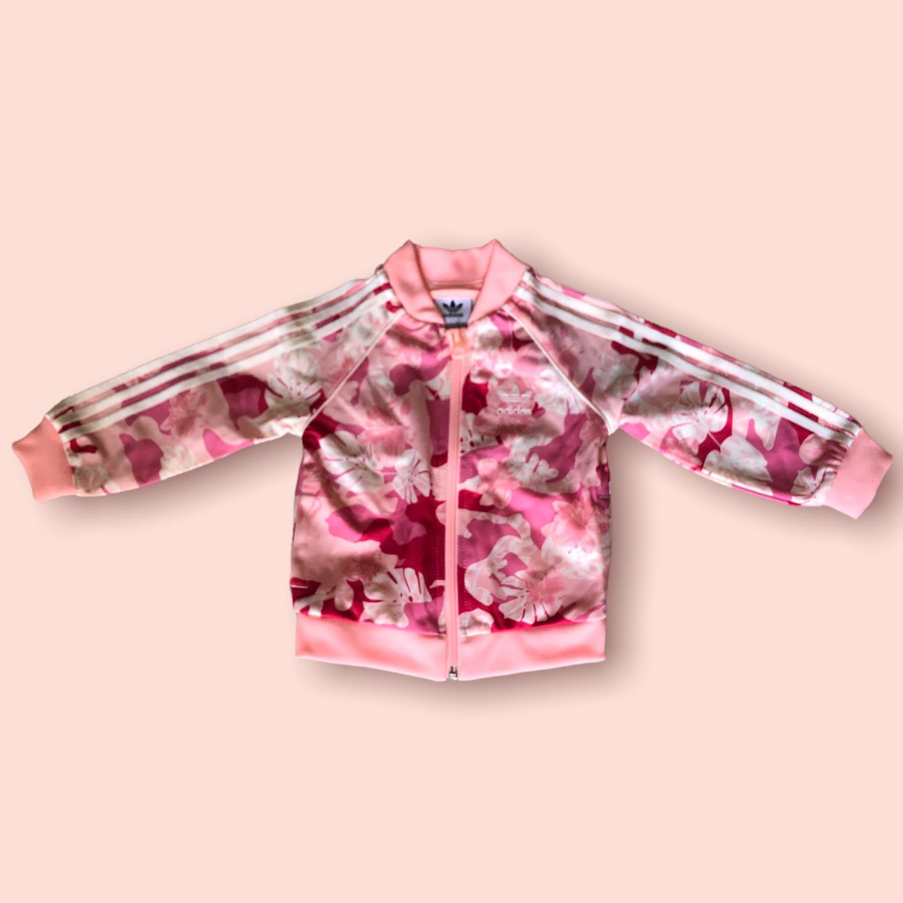 Adidas Pink Track Suit Jacket & Pants, Babies & Kids, Babies & Kids