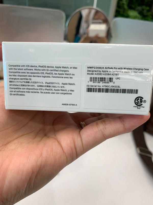 airpods pro with wireless charging case model a2083 a2084 a2190, Telepon  Seluler \u0026 Tablet, Aksesoris Tablet \u0026 Handphone, Aksesoris Ponsel di  Carousell