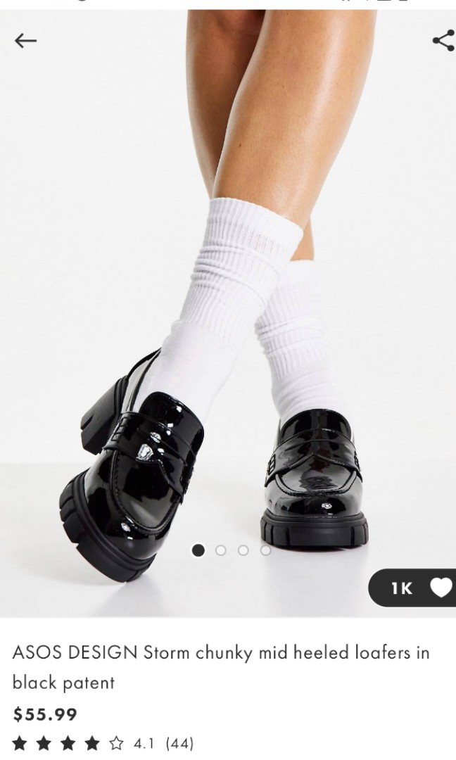 ASOS DESIGN Storm chunky mid heeled 