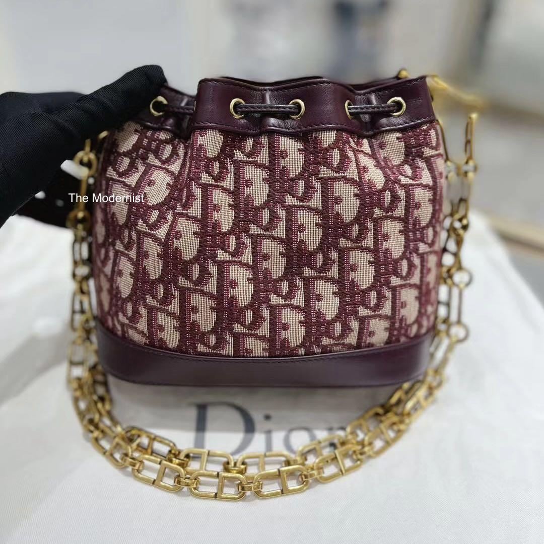Burgundy dior oblique jacquard deals