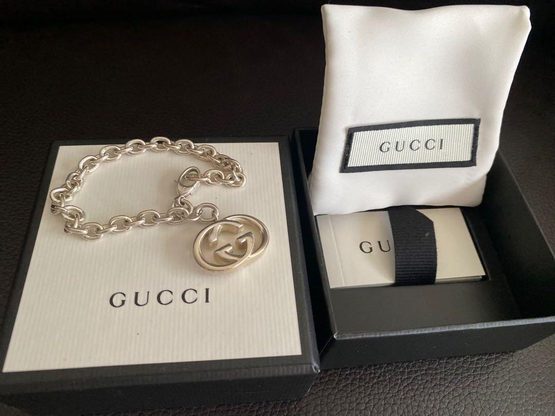 Gucci britt silver double g bracelet top