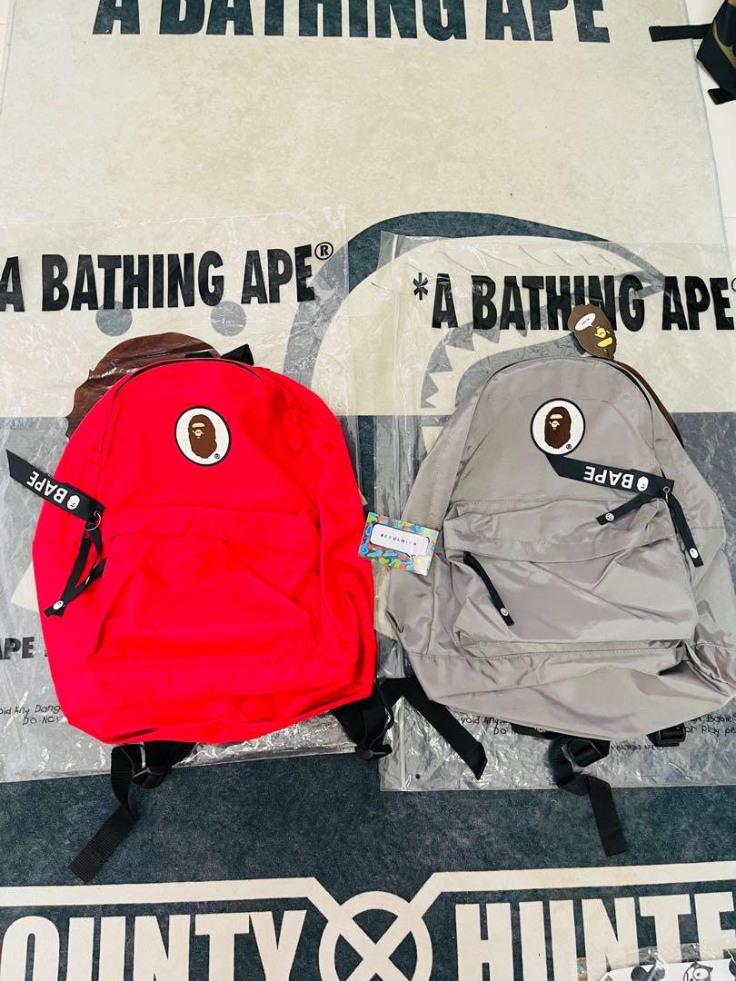 Bape happy new year ape head patch hotsell backpack grey