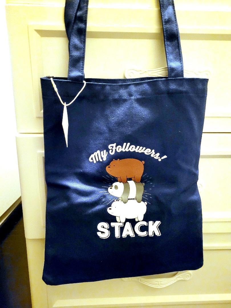 Miniso Australia Miniso We Bare Bears Tote Bag We Bare Bears