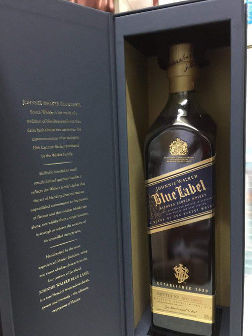 JOHNNIE WALKER BLUE LABEL 750ML, Food & Drinks, Beverages on ...