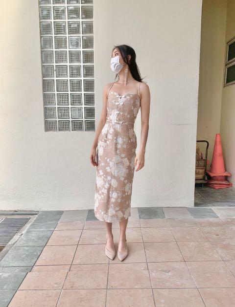 pink silk dress tumblr Blush Pink Silk Sheath Long Dress with Slit Ohmollydress
