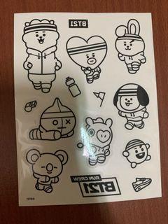 BT21紋身貼紙