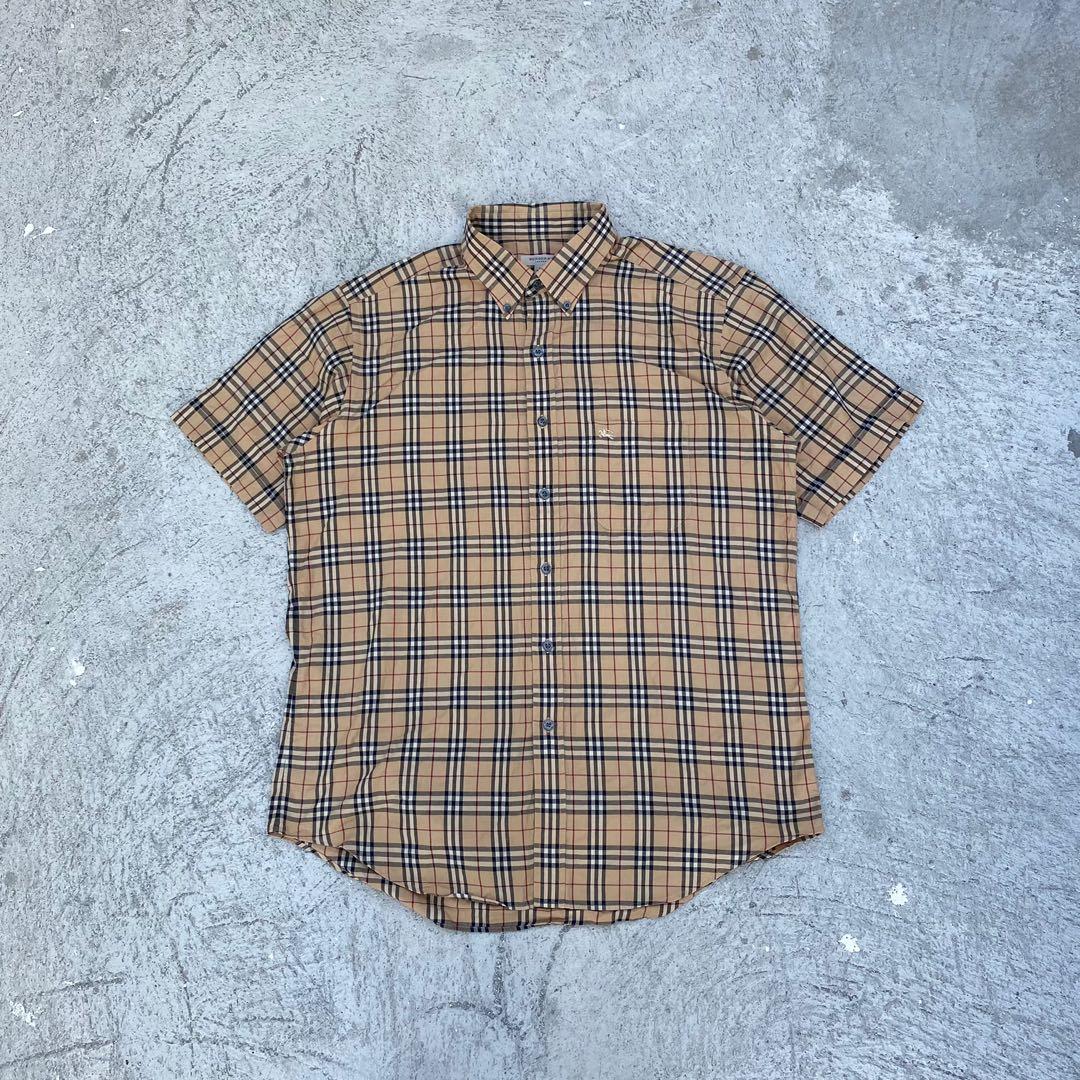 Burberry Nova Check Short Sleeve Button Down Men s Fashion
