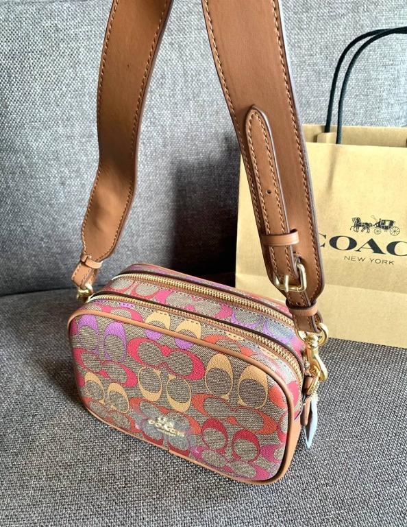 COACH Jes Crossbody Bag 20 In Rainbow Signature Canvas