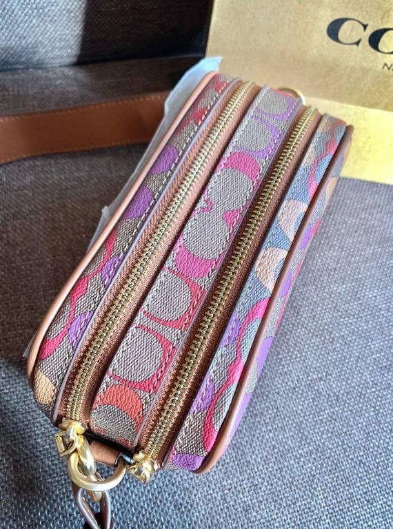 C1308 COACH JES CROSSBODY 20 IN RAINBOW SIGNATURE CANVAS, Women's