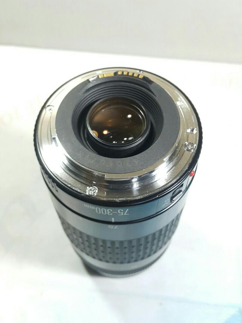 Canon EF 75-300 Ultrasonic Lens (Category: Lens & Kits) located in Paranaque City. Submitted by vintagepopsicle (Listing ID 1160193637, Image 2). Description: Canon EOS EF lens 75-300. Few dust but we can see no fungus. Cosmetics Looks New. Autofocus,Aperture and Zoom ARE TESTED OK WITH A CANON DIGITAL. pag maarte bili na lang sa mall ng bago at more than twice this price. Sold As Is. Gcash and Lalamove..
